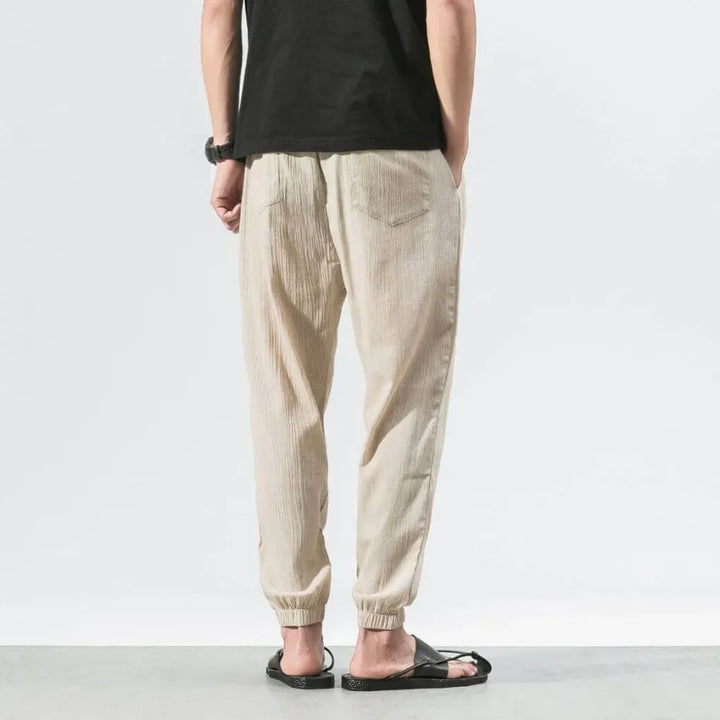 Pantalons Confort en Coton-Lin pour Hommes – Vêtements Légers de Tous les Jours
