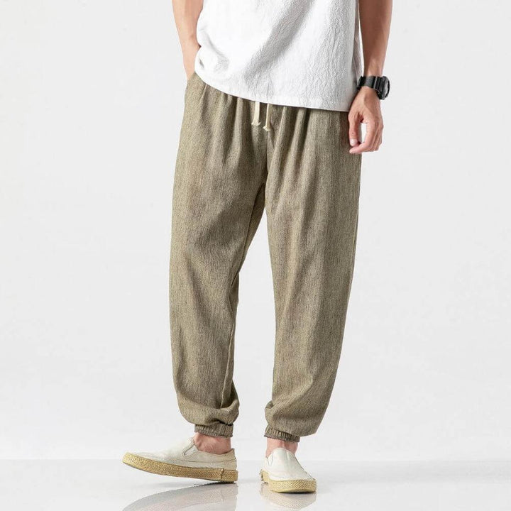 Pantalons Confort en Coton-Lin pour Hommes – Vêtements Légers de Tous les Jours
