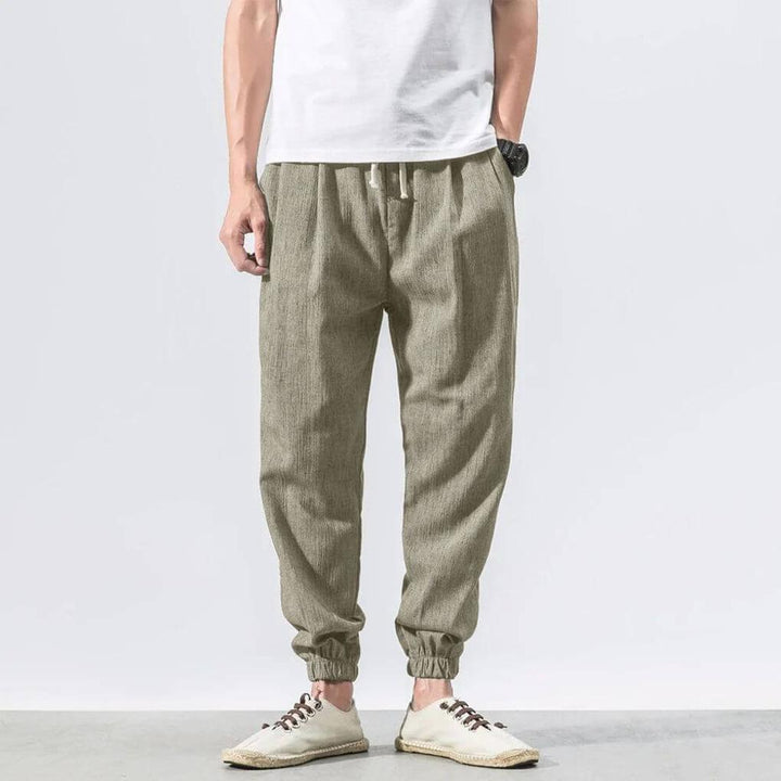 Pantalons Confort en Coton-Lin pour Hommes – Vêtements Légers de Tous les Jours