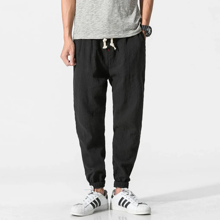 Pantalons Confort en Coton-Lin pour Hommes – Vêtements Légers de Tous les Jours