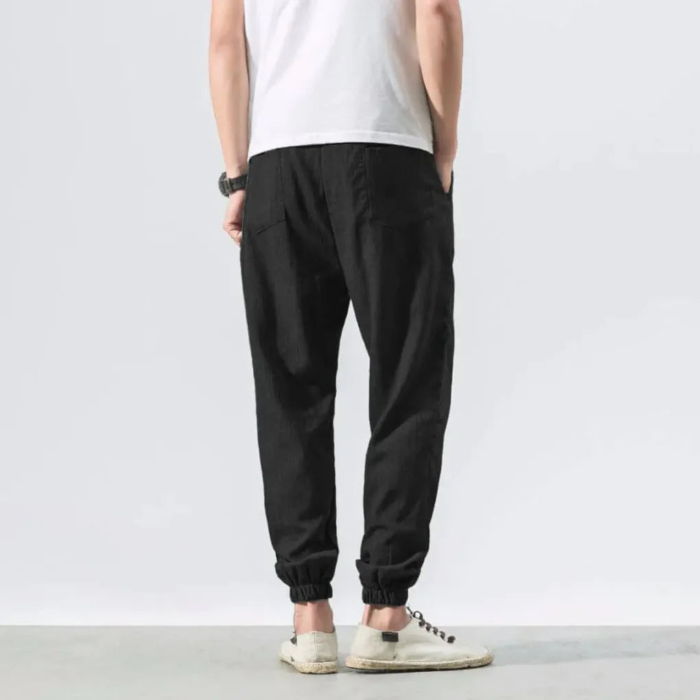 Pantalons Confort en Coton-Lin pour Hommes – Vêtements Légers de Tous les Jours
