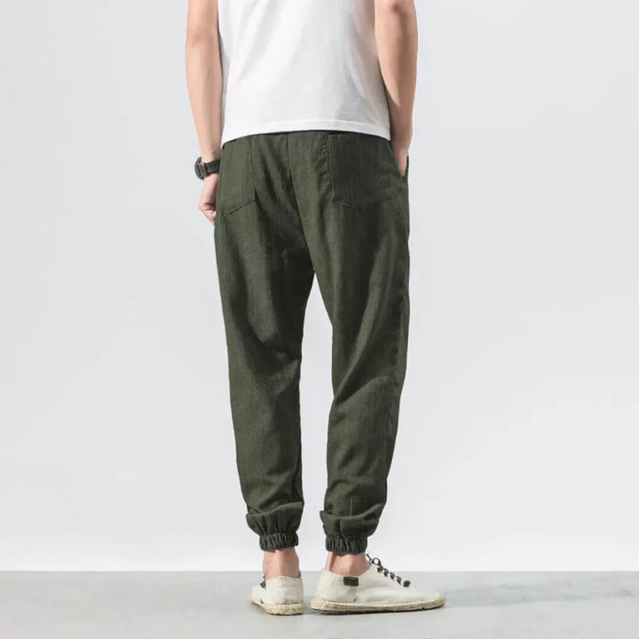 Pantalons Confort en Coton-Lin pour Hommes – Vêtements Légers de Tous les Jours