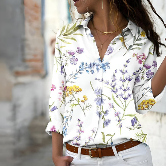 Trista – Blouse Casual Femme à Motifs | Style Sans Effort