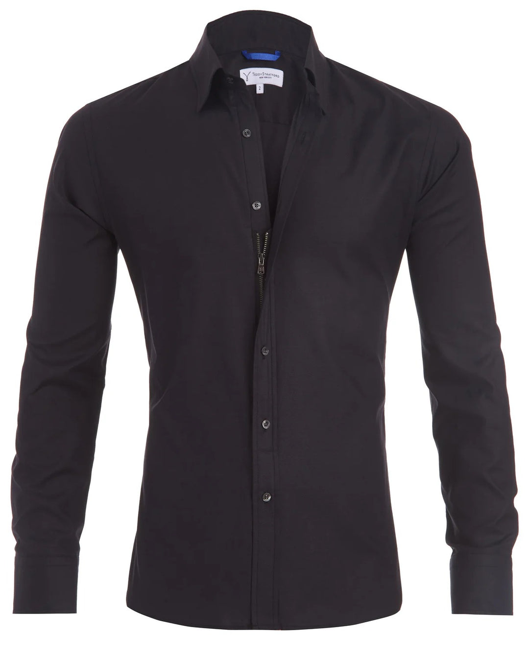 Chemise à fermeture éclair ajustée pour homme