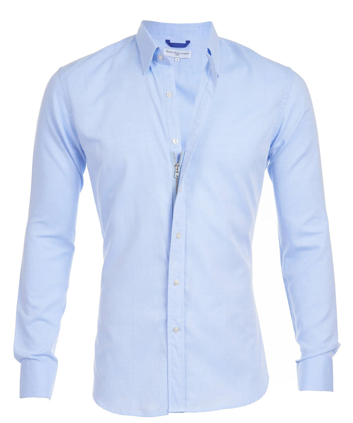 Chemise à fermeture éclair ajustée pour homme