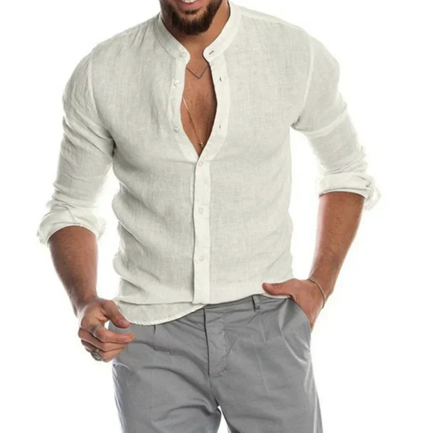 Chemise en lin respirante pour homme