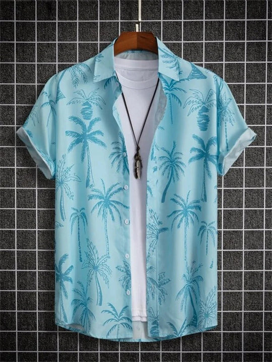 Chemise hawaïenne imprimée fleur 3D style vibrant pour jours détendus