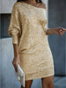 Leonie – Robe de Fête avec Sequins Contrastes | Élégance Radieuse