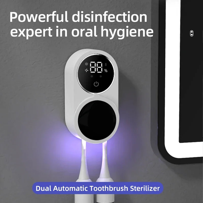 BrilliantBrush - Stérilisateur UV pour Brosse à Dents, Ouverture Automatique et Design Compact