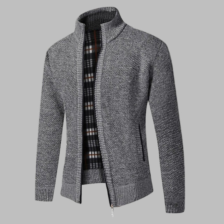 Pull en maille zipper chic pour hommes