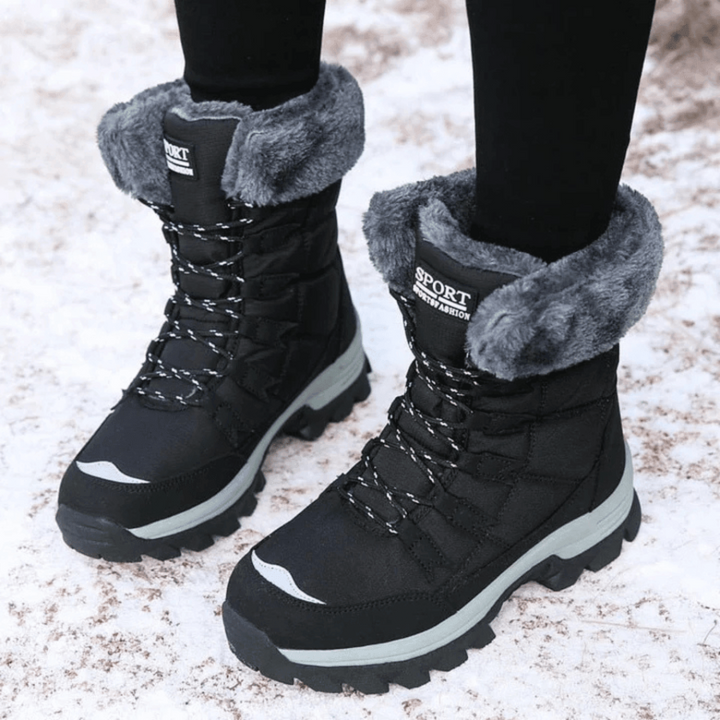 Bottes à lacets mi-mollet pour femmes