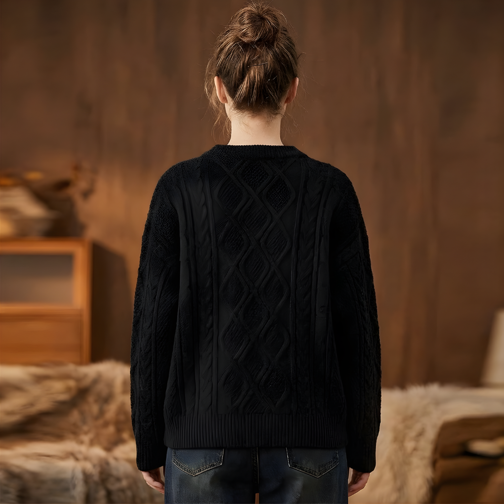 Pull-over col crew vintage femmes 90s