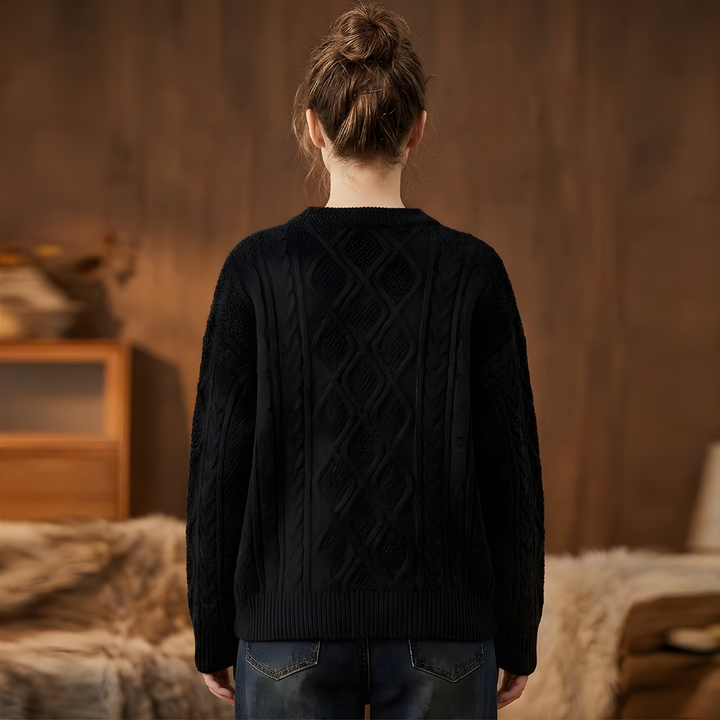 Pull-over col crew vintage femmes 90s