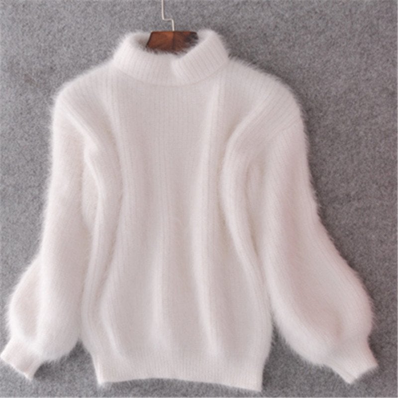 Pull Col Roulé en Mohair