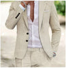 William | Costume en Lin pour Homme Deux Pièces Blazer Pantalon Été