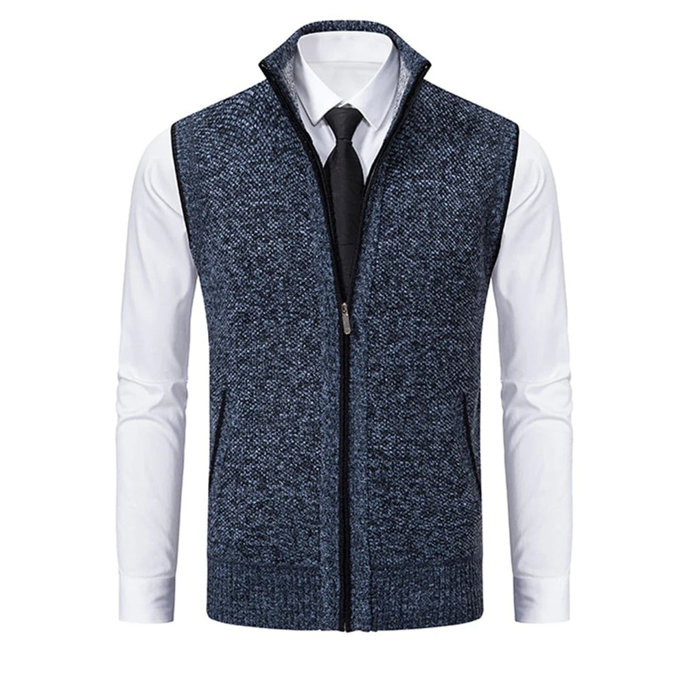 Gilet Homme Élégant — Couche Polie avec Détails Raffinés