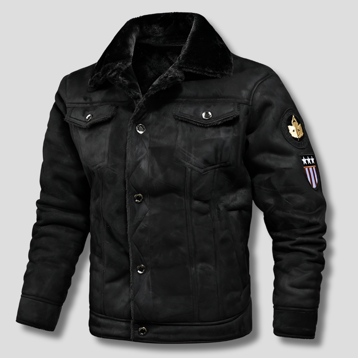 Veste Bomber d'Hiver Chaleur Stylée avec un Bord Aviateur Classique