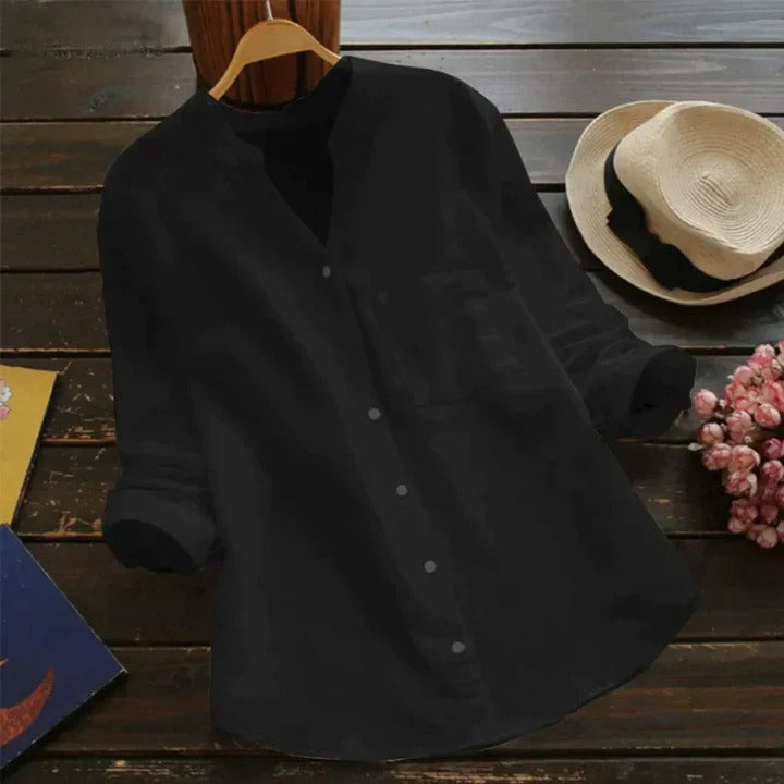 Chemise en lin et coton pour femme