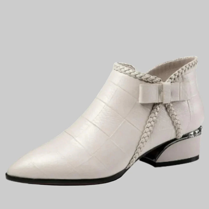 Bottes Cheville Femme à Talons Bas