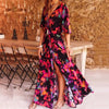 Chloe | Robe Maxi Boho Deep V-Neck Style Enveloppant Été