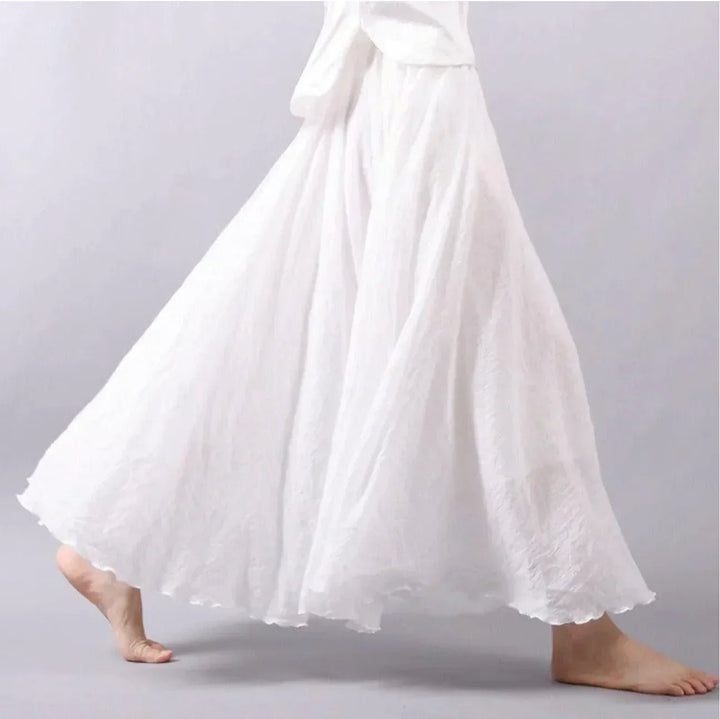 Charlotte | Boho Maxi Skirt High Waist Cotton Flowing A-Line