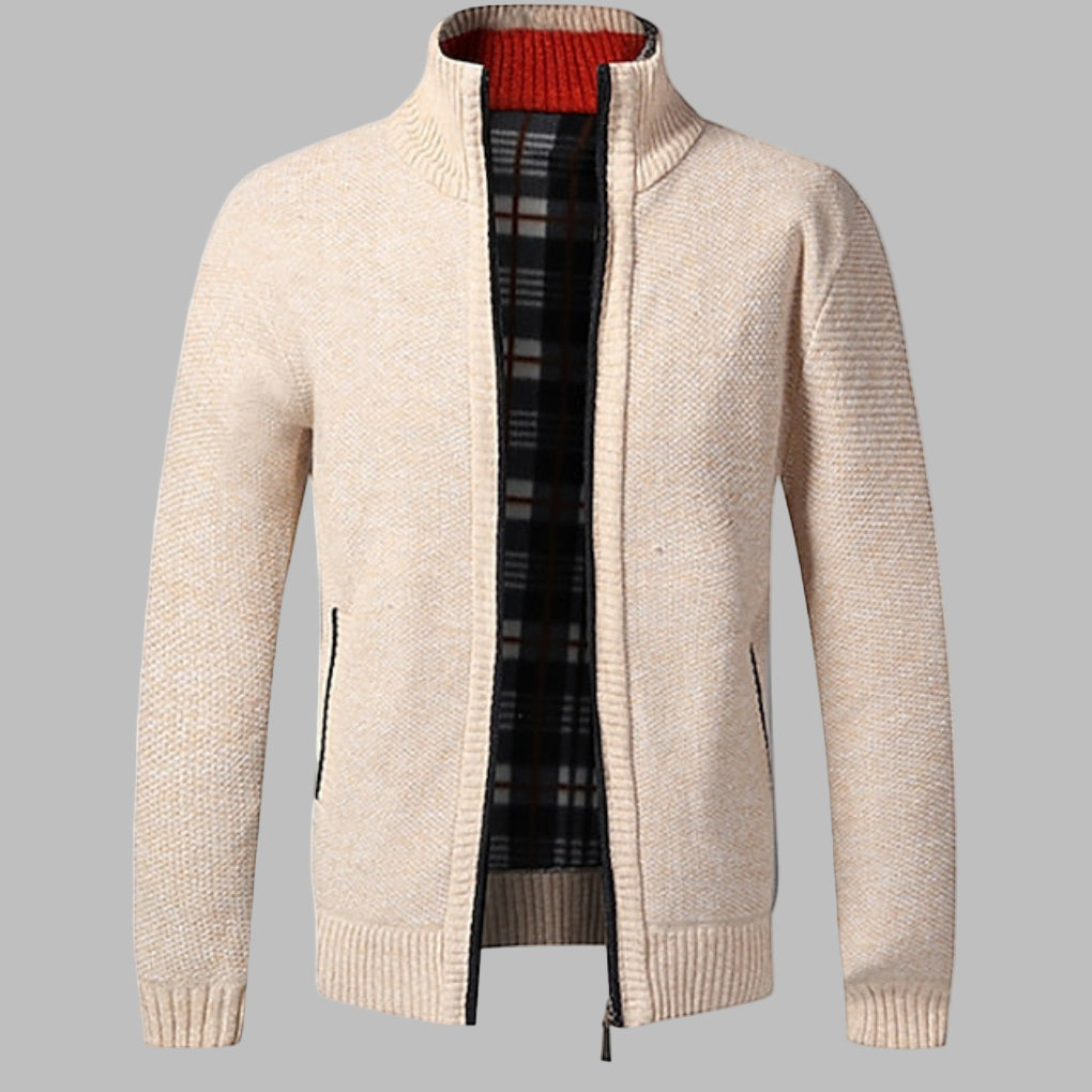 Pull en maille zipper chic pour hommes