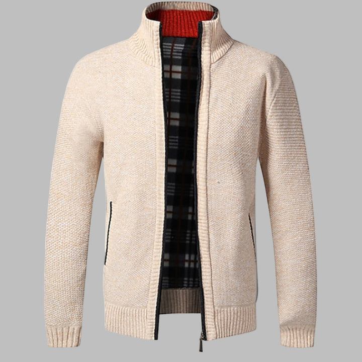 Pull en maille zipper chic pour hommes