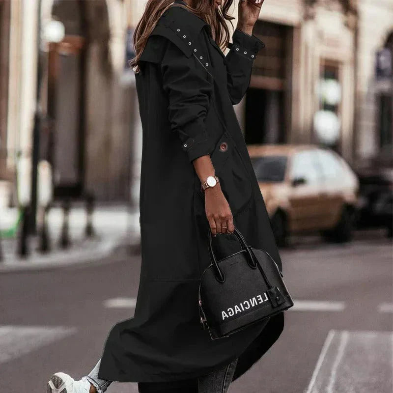 Manteau Trench pour Femmes avec Capuche