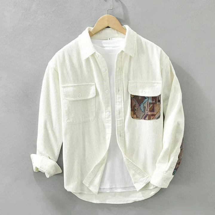 Chemise Vintage Homme à Manches Longues Style Classique avec Attrait Intemporel