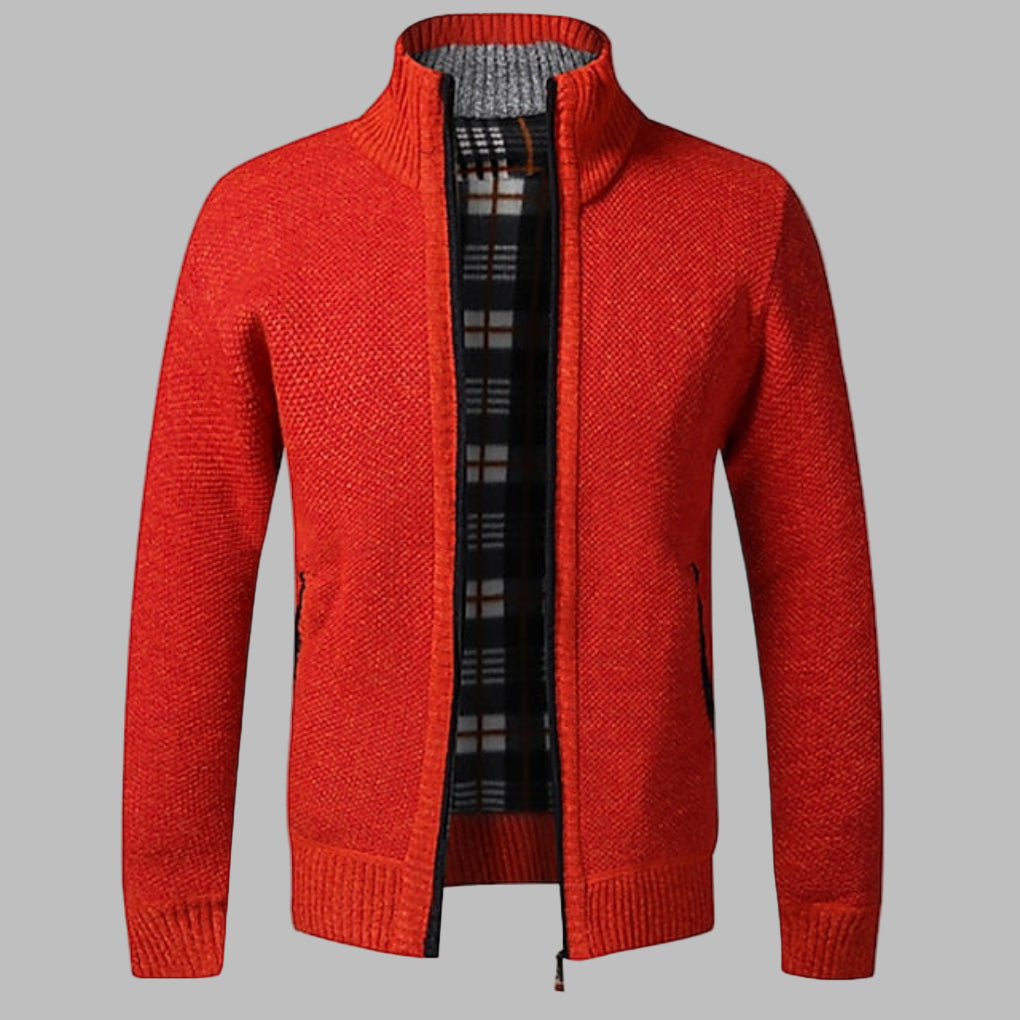 Pull en maille zipper chic pour hommes