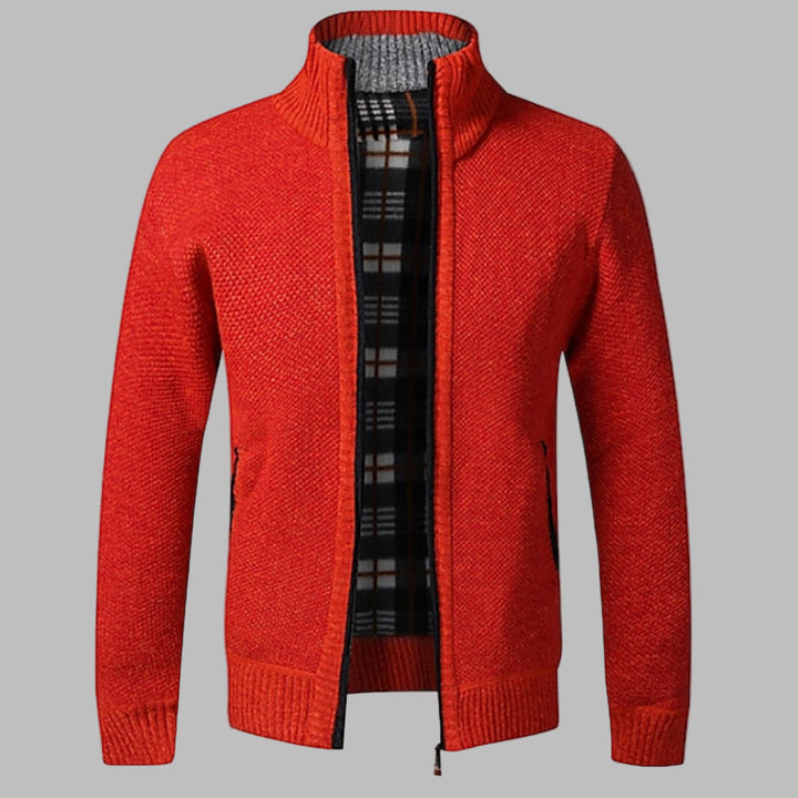 Pull en maille zipper chic pour hommes