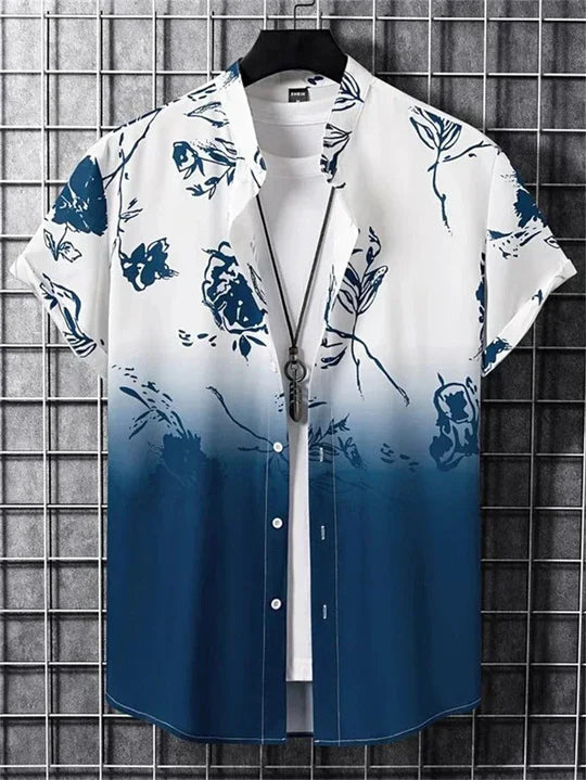 Chemise hawaïenne imprimée fleur 3D style vibrant pour jours détendus