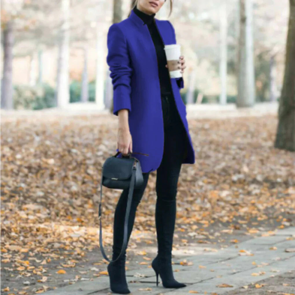 Manteau d'hiver pour femmes à col levant – Superposition élégante avec chaleur classique