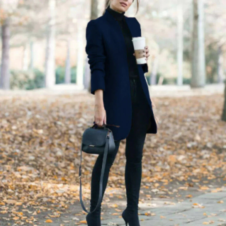 Manteau d'hiver pour femmes à col levant – Superposition élégante avec chaleur classique