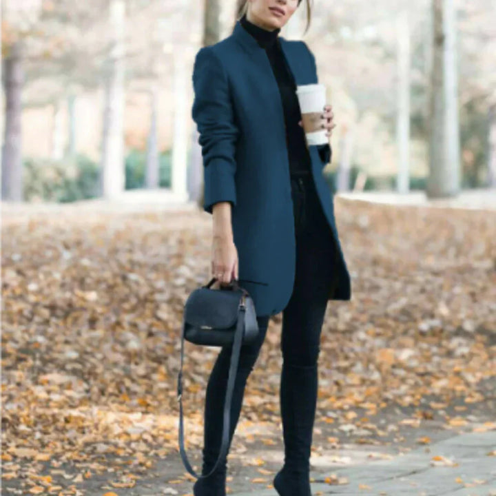 Manteau d'hiver pour femmes à col levant – Superposition élégante avec chaleur classique