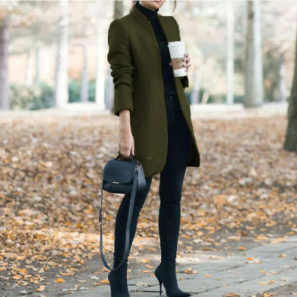 Manteau d'hiver pour femmes à col levant – Superposition élégante avec chaleur classique