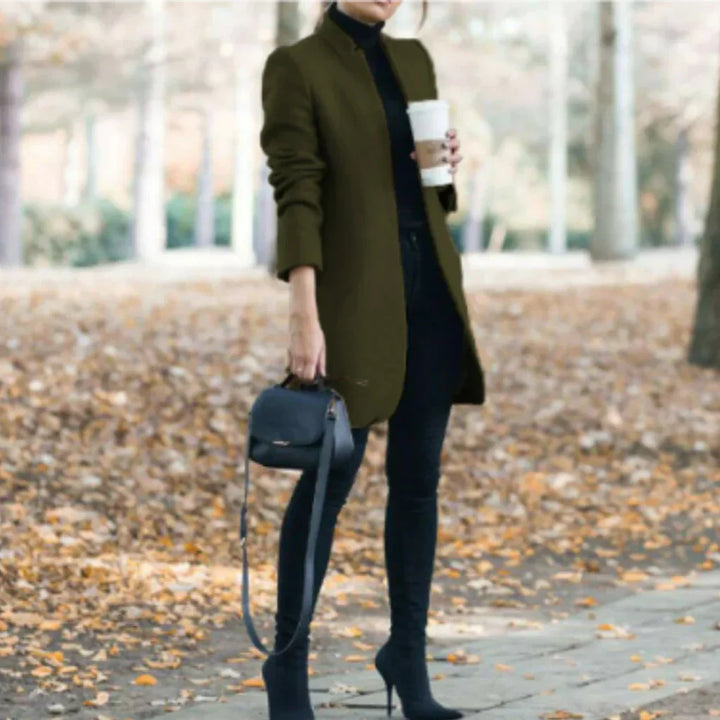 Manteau d'hiver pour femmes à col levant – Superposition élégante avec chaleur classique