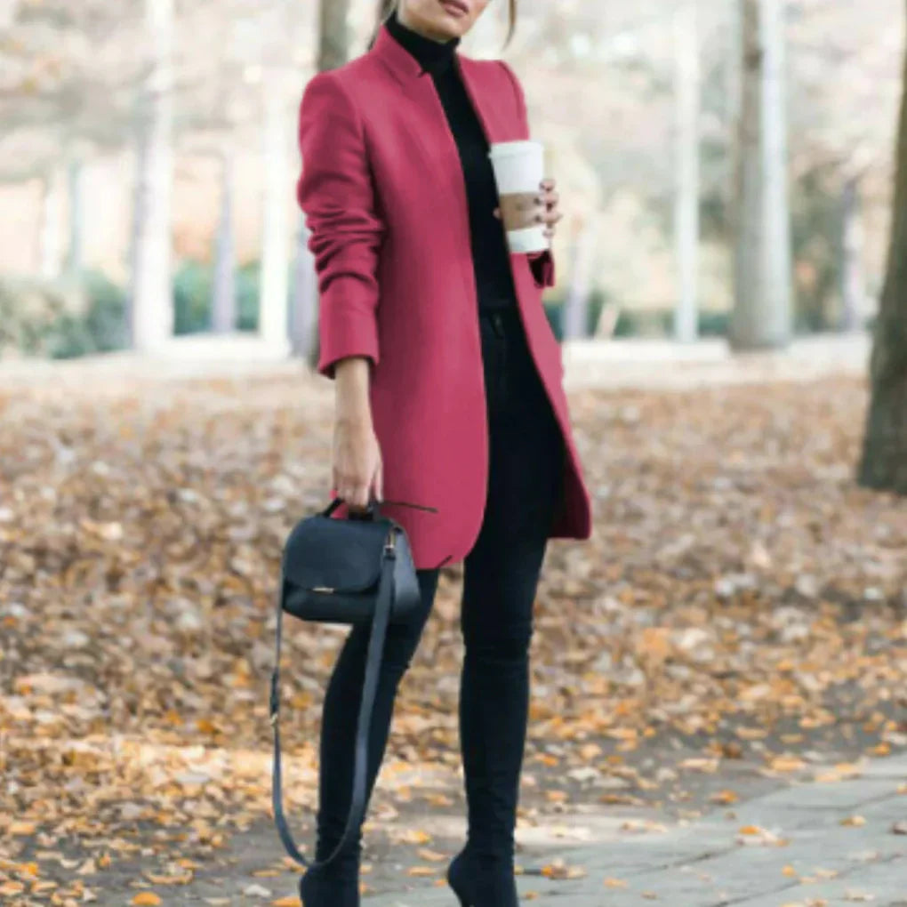 Manteau d'hiver pour femmes à col levant – Superposition élégante avec chaleur classique