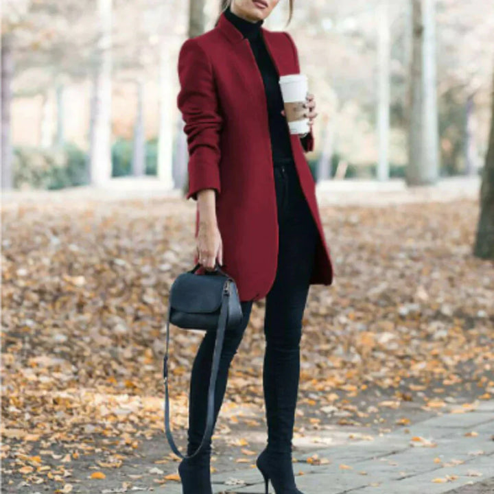 Manteau d'hiver pour femmes à col levant – Superposition élégante avec chaleur classique