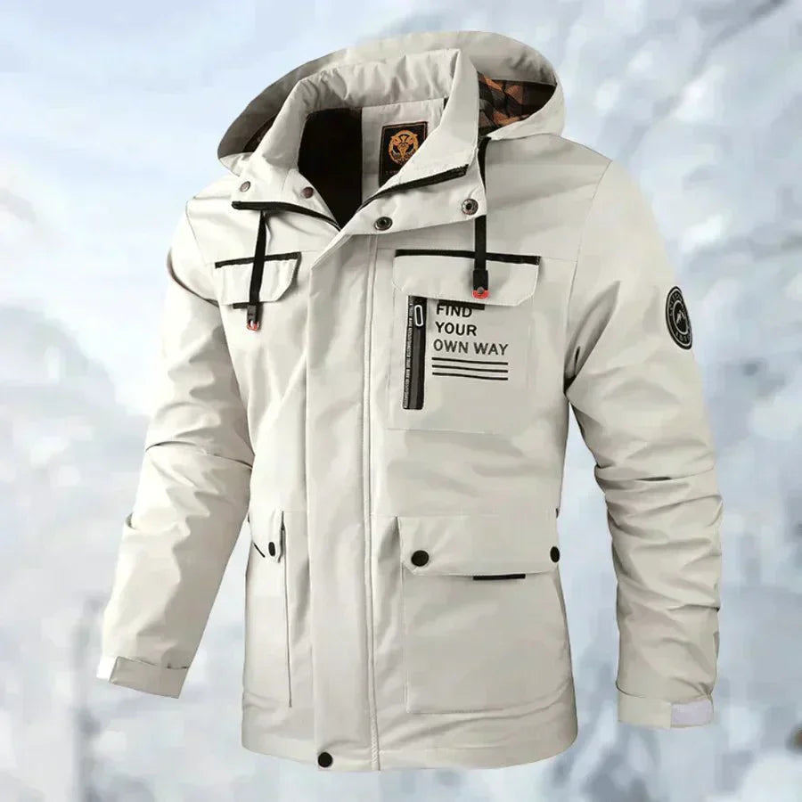 Cael – Veste à capuche pour homme, coupe-vent et imperméable