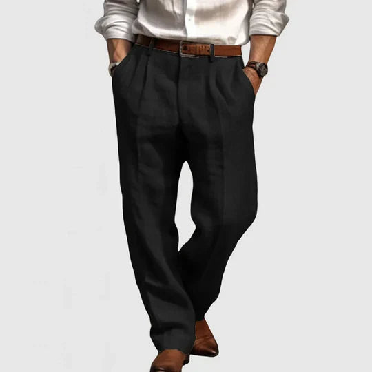 Pantalons Casual en Coton-Lin pour Hommes – Élégance Détendue pour un Confort Quotidien