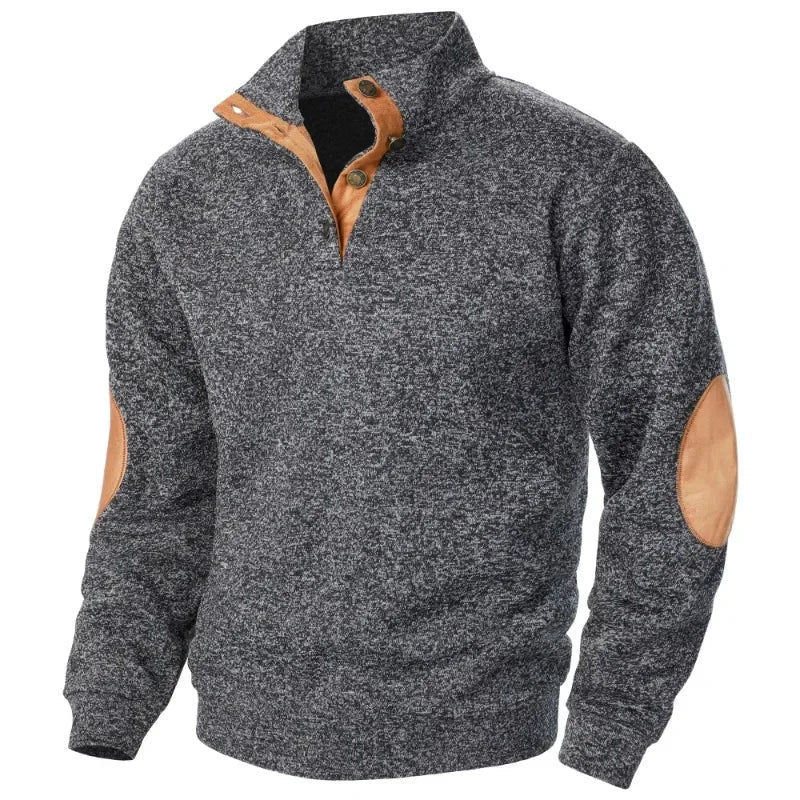 Sweat-shirt pour homme à col en V pour style décontracté et en plein air