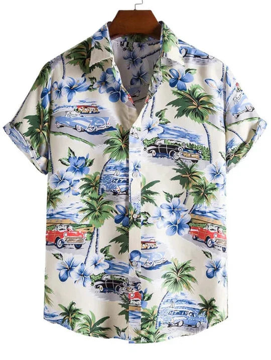 Chemise hawaïenne imprimée fleur 3D style vibrant pour jours détendus
