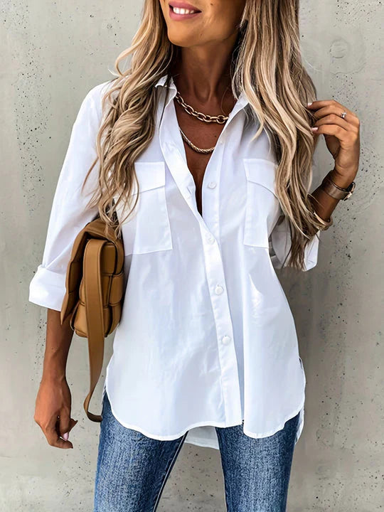 Blouse Boutonnée pour Femmes avec Élégance Sans Effort