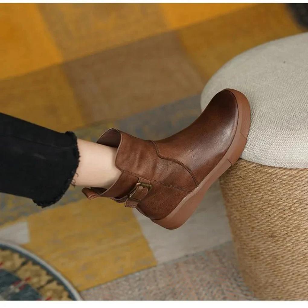 Bottes de Cheville Vintage – Style Rétro avec Touche Moderne