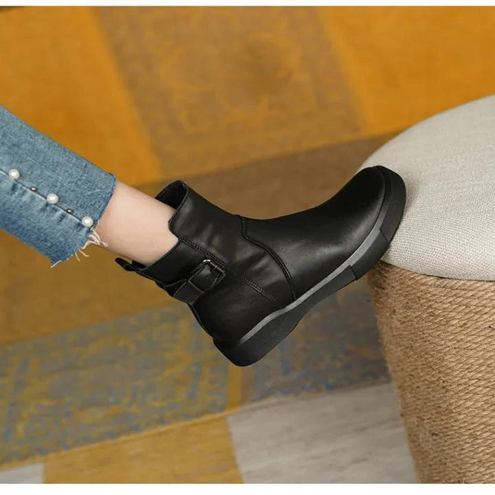 Bottes de Cheville Vintage – Style Rétro avec Touche Moderne
