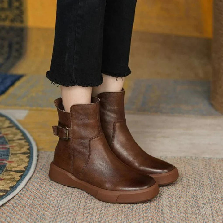 Bottes de Cheville Vintage – Style Rétro avec Touche Moderne