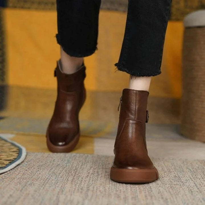 Bottes de Cheville Vintage – Style Rétro avec Touche Moderne