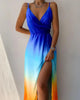 Robe Maxi d'Été avec Impression Tropicale pour des Vibes de Vacances Sans Effort