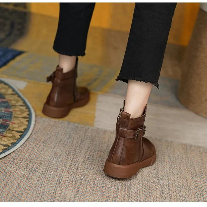 Bottes de Cheville Vintage – Style Rétro avec Touche Moderne